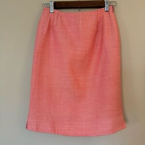 Oscar De La Renta | Linen Blend Pencil Skirt